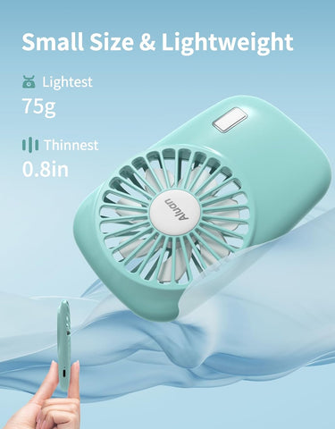 Handheld Mini Fan Powerful Small Personal Portable Speed Adjustable USB Rechargeable Eyelash Fan for Kids Girls Boys Woman Man Home Office Outdoor Travel